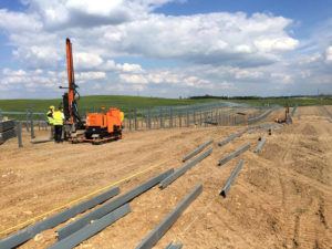 kafary, stawianie konstrukcji pod panele fotowoltaiczne